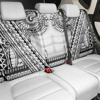 Polynesian Tattoo Inspired Cosplay Costume Back Car Seat Cover Tribal Warrior White - Polynesian Pride