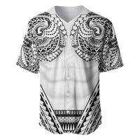 Polynesian Tattoo Inspired Cosplay Costume Baseball Jersey Tribal Warrior White - Polynesian Pride