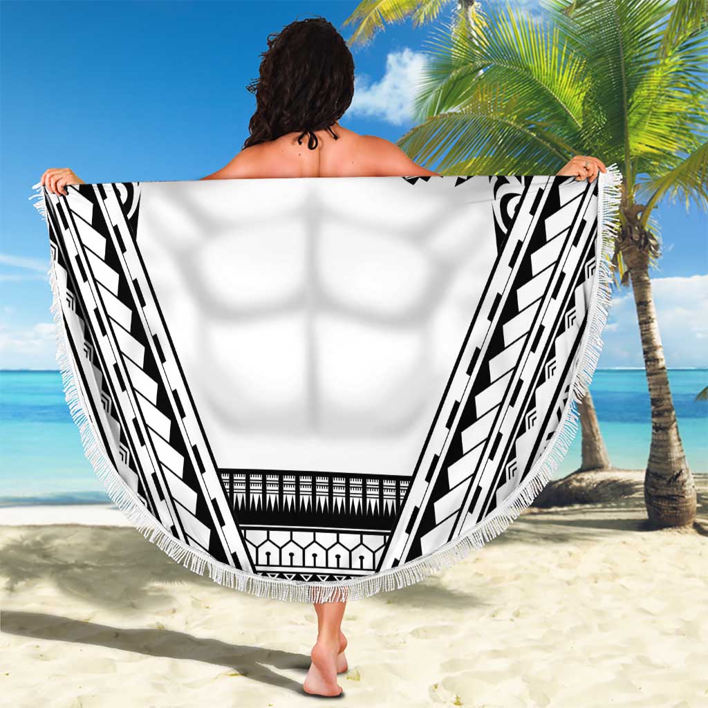 Polynesian Tattoo Inspired Cosplay Costume Beach Blanket Tribal Warrior White - Polynesian Pride