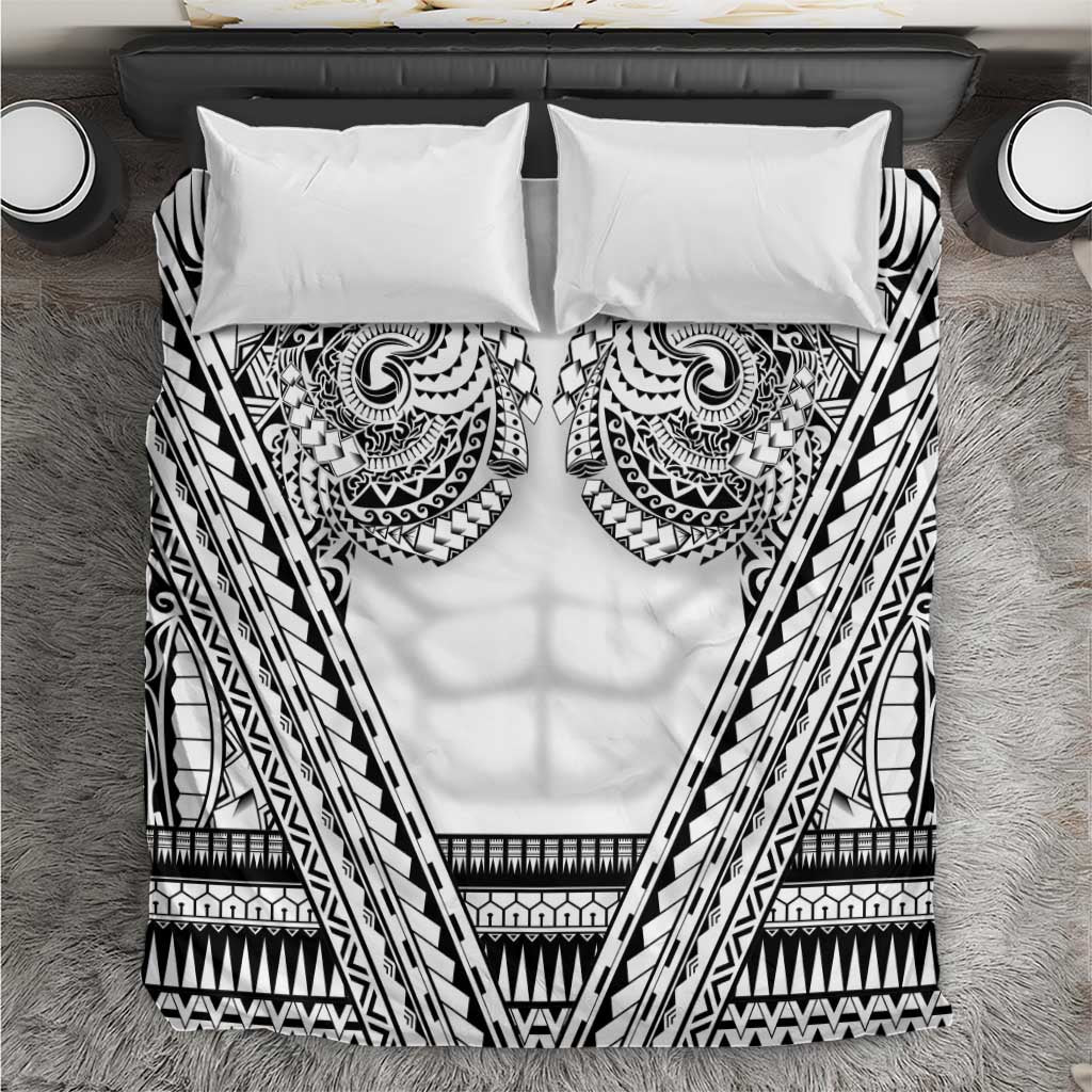 Polynesian Tattoo Inspired Cosplay Costume Bedding Set Tribal Warrior White - Polynesian Pride
