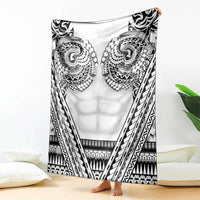 Polynesian Tattoo Inspired Cosplay Costume Blanket Tribal Warrior White - Polynesian Pride