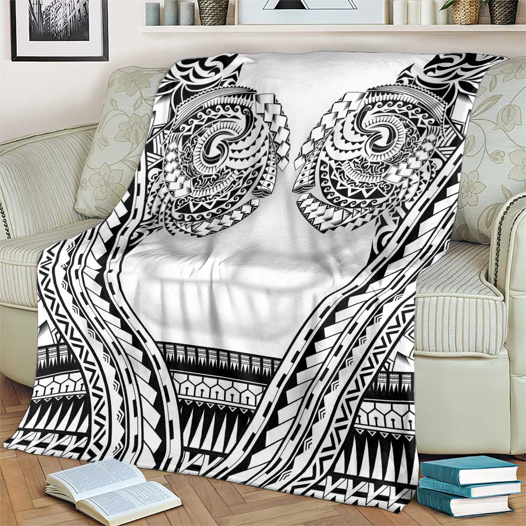 Polynesian Tattoo Inspired Cosplay Costume Blanket Tribal Warrior White - Polynesian Pride