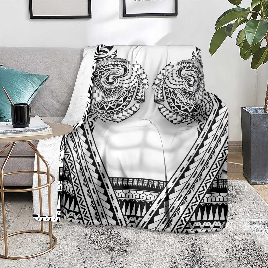 Polynesian Tattoo Inspired Cosplay Costume Blanket Tribal Warrior White - Polynesian Pride