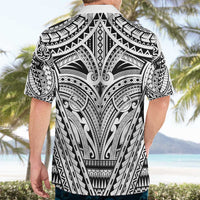 Polynesian Tattoo Inspired Cosplay Costume Hawaiian Shirt Tribal Warrior White - Polynesian Pride