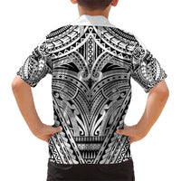 Polynesian Tattoo Inspired Cosplay Costume Hawaiian Shirt Tribal Warrior White - Polynesian Pride