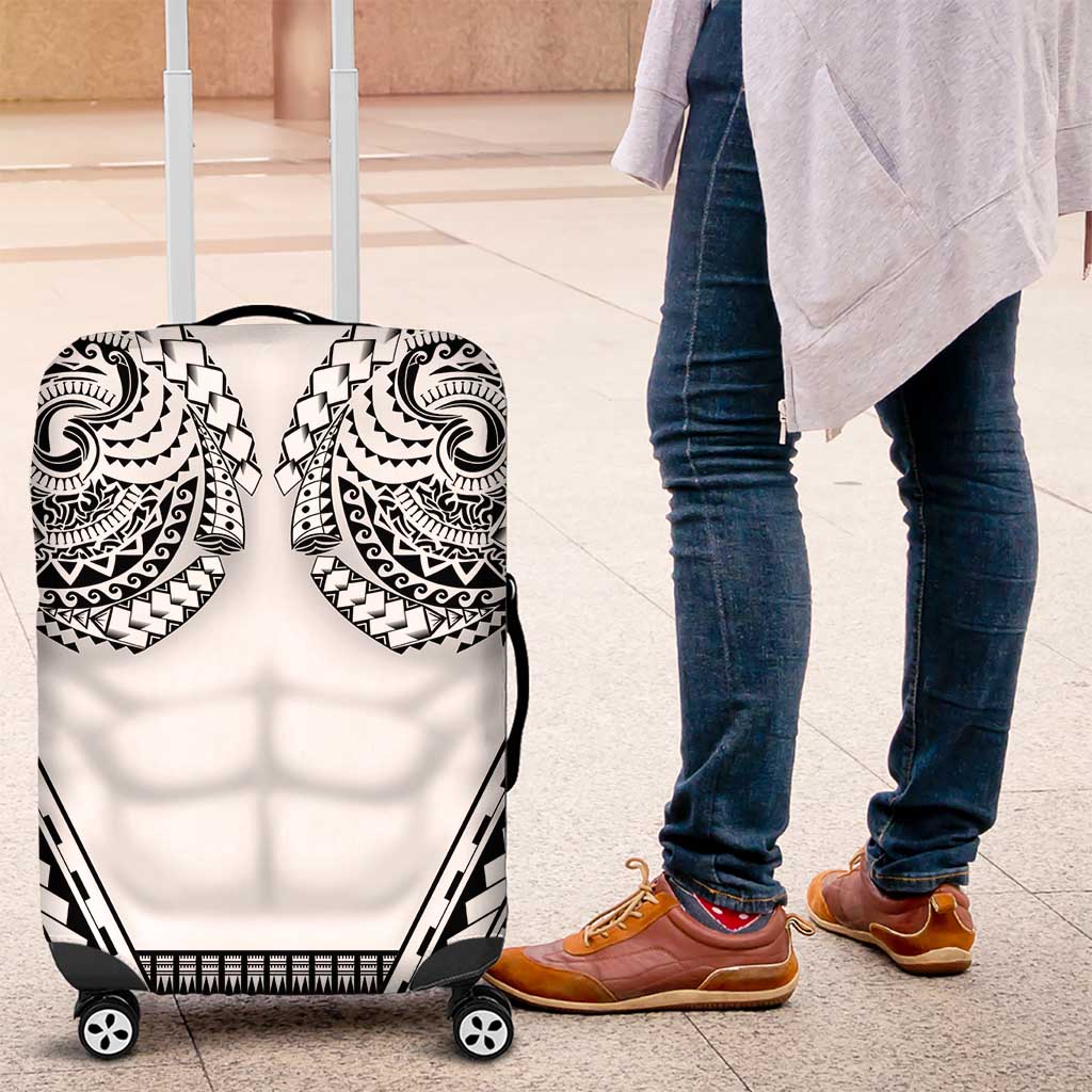 Polynesian Tattoo Inspired Cosplay Costume Luggage Cover Tribal Warrior White LT05 White - Polynesian Pride