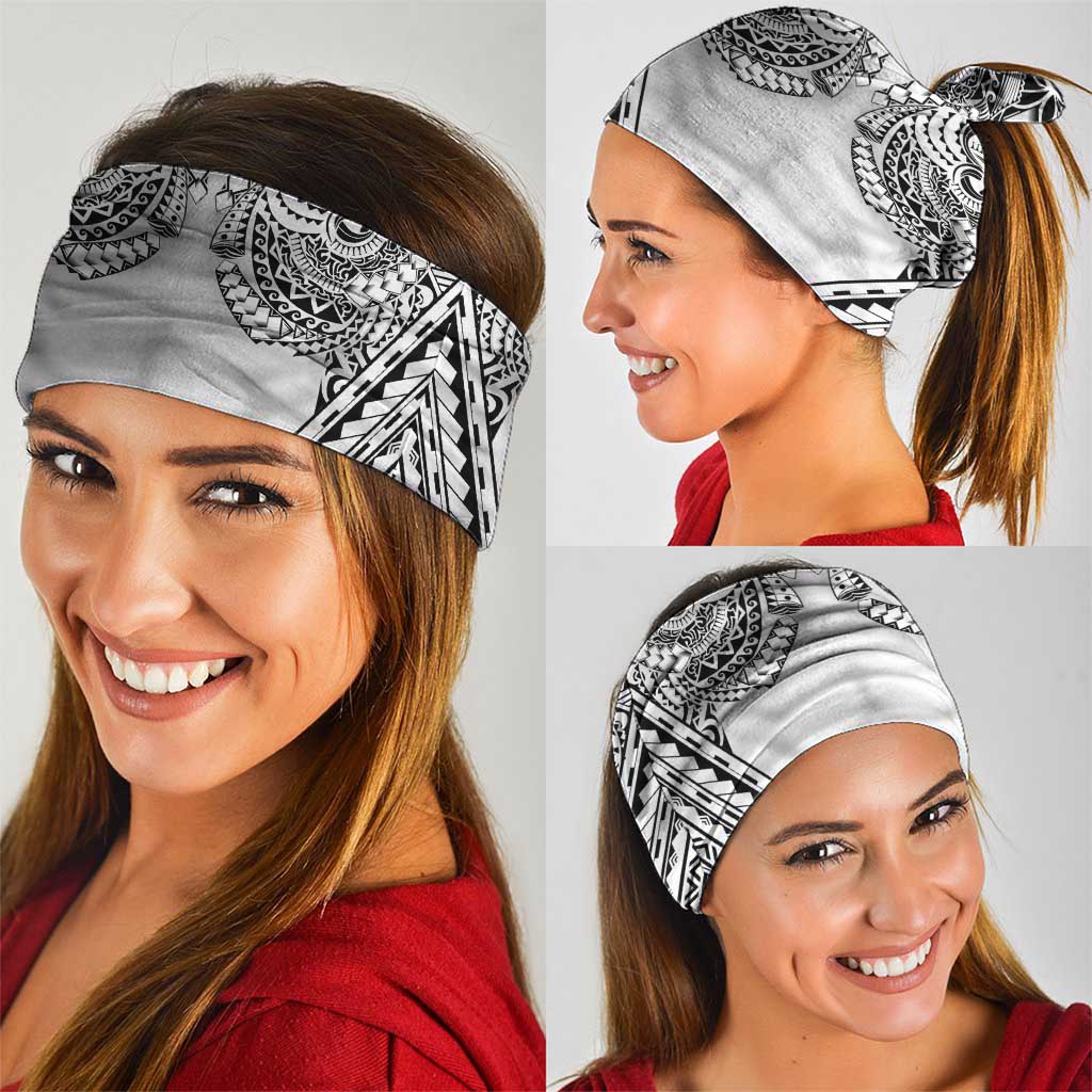 Polynesian Tattoo Inspired Cosplay Costume Neck Gaiter Tribal Warrior White - Polynesian Pride