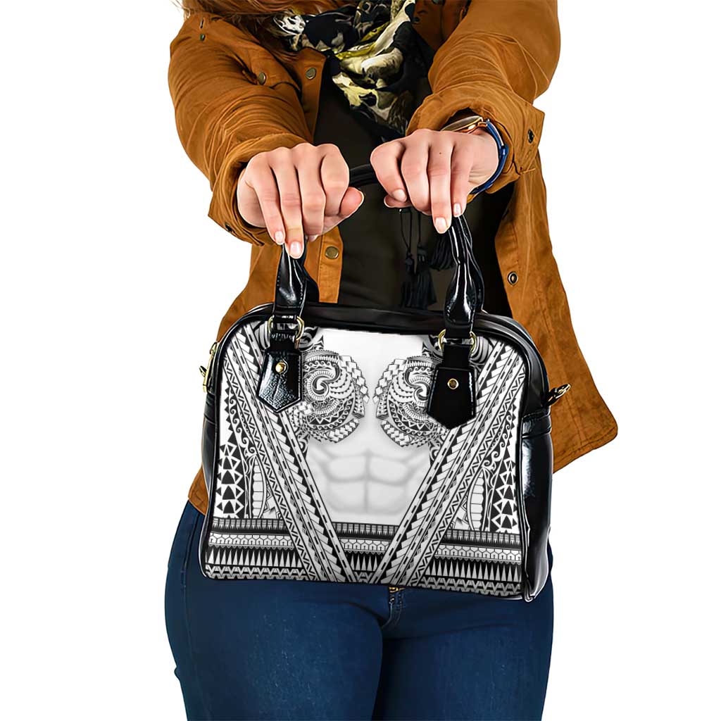 Polynesian Tattoo Inspired Cosplay Costume Shoulder Handbag Tribal Warrior White LT05 One Size White - Polynesian Pride