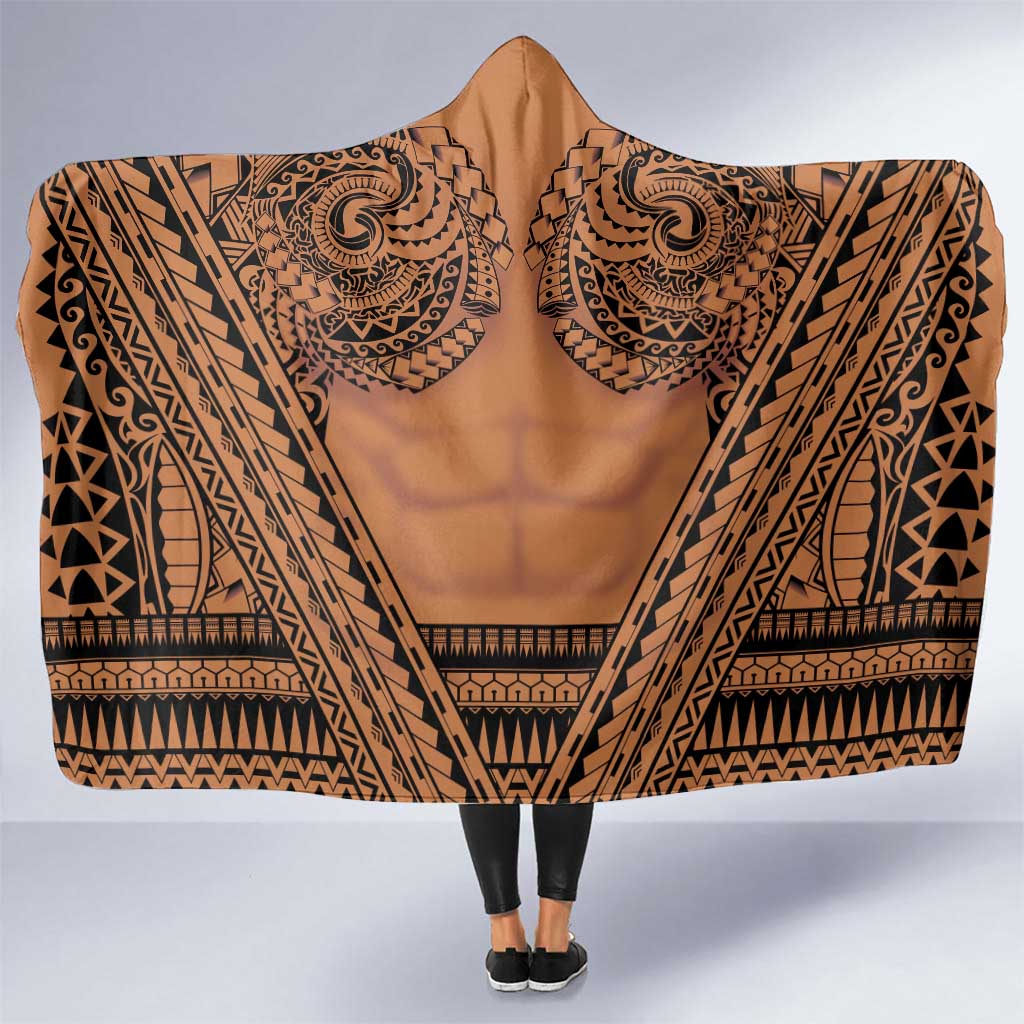 Polynesian Tattoo Inspired Cosplay Costume Hooded Blanket Tribal Warrior - Polynesian Pride