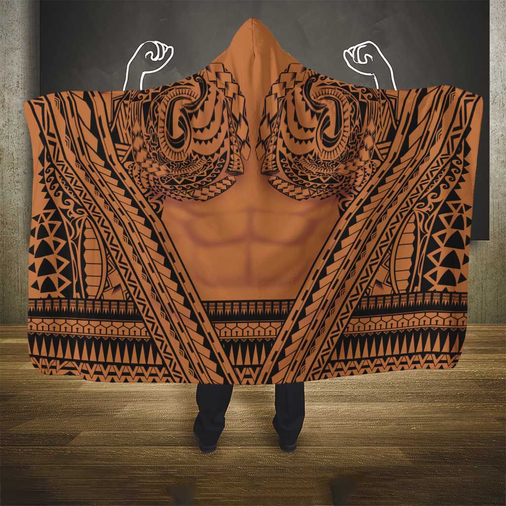 Polynesian Tattoo Inspired Cosplay Costume Hooded Blanket Tribal Warrior - Polynesian Pride