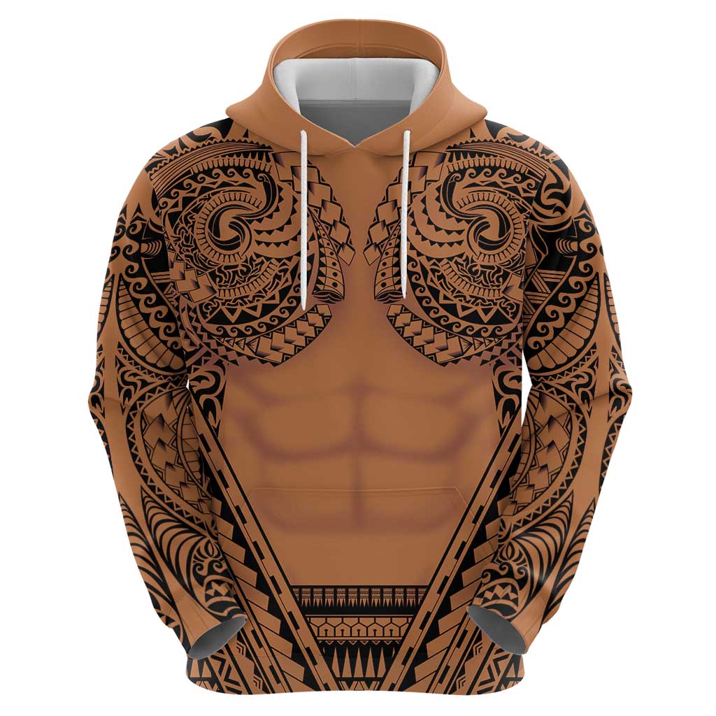 Polynesian Tattoo Inspired Cosplay Costume Hoodie Tribal Warrior - Polynesian Pride
