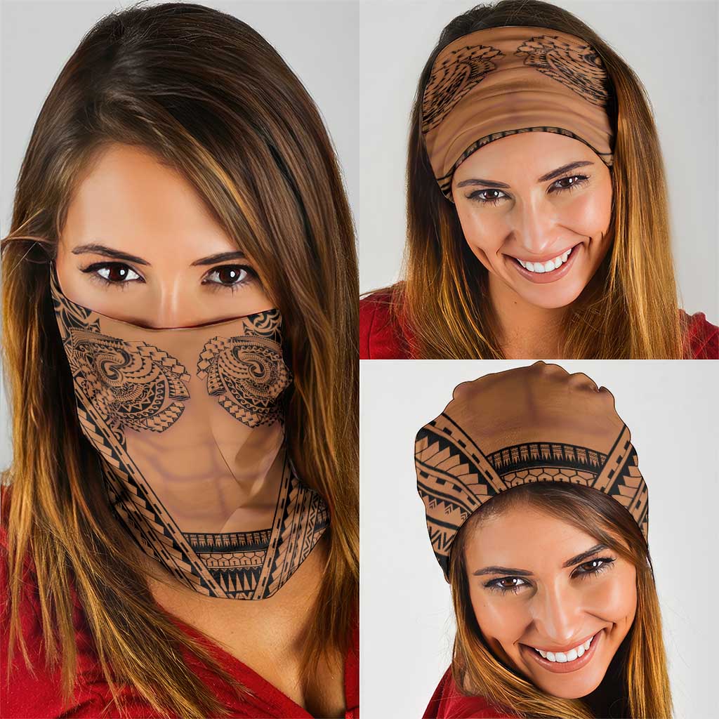 Polynesian Tattoo Inspired Cosplay Costume Neck Gaiter Tribal Warrior - Polynesian Pride
