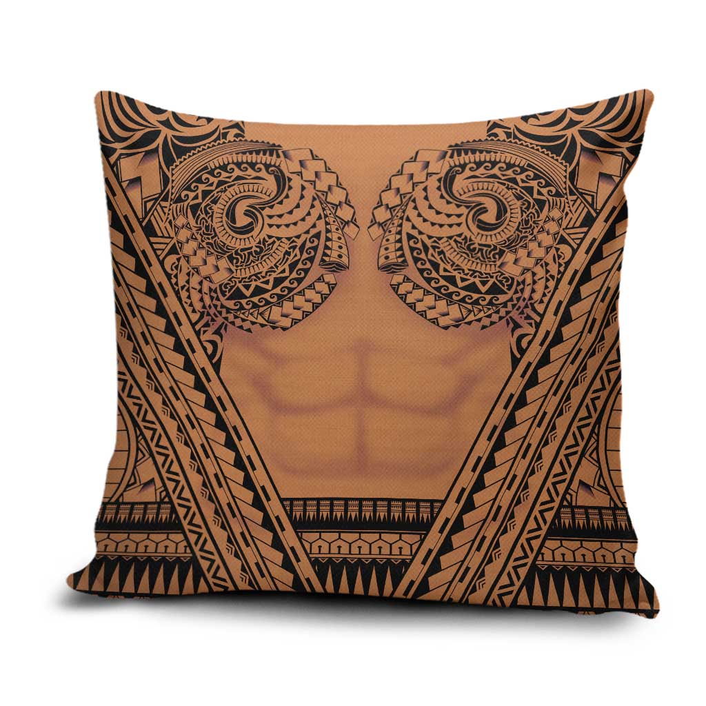 Polynesian Tattoo Inspired Cosplay Costume Pillow Cover Tribal Warrior LT05 Brown - Polynesian Pride