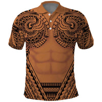 Polynesian Tattoo Inspired Cosplay Costume Polo Shirt Tribal Warrior - Polynesian Pride