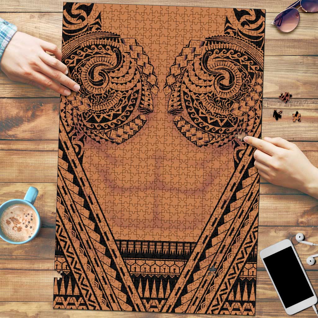 Polynesian Tattoo Inspired Cosplay Costume Puzzle Tribal Warrior LT05 Brown - Polynesian Pride