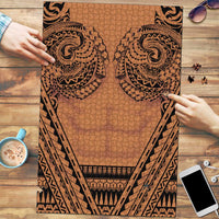 Polynesian Tattoo Inspired Cosplay Costume Puzzle Tribal Warrior LT05 Brown - Polynesian Pride