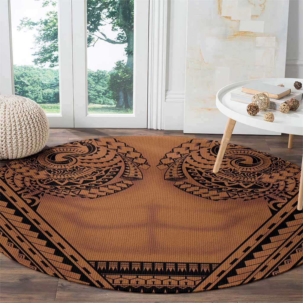 Polynesian Tattoo Inspired Cosplay Costume Round Carpet Tribal Warrior - Polynesian Pride