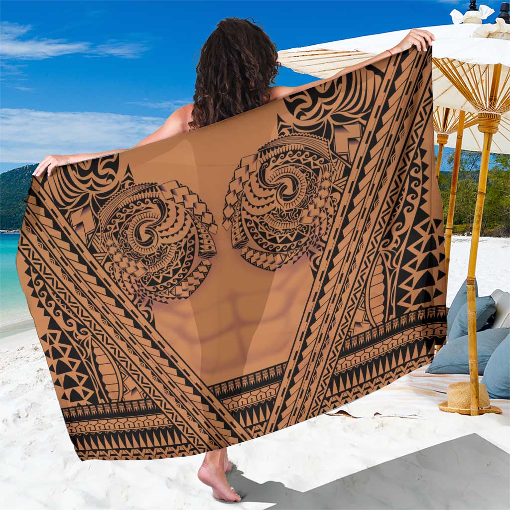 Polynesian Tattoo Inspired Cosplay Costume Sarong Tribal Warrior LT05 One Size 44 x 66 inches Brown - Polynesian Pride