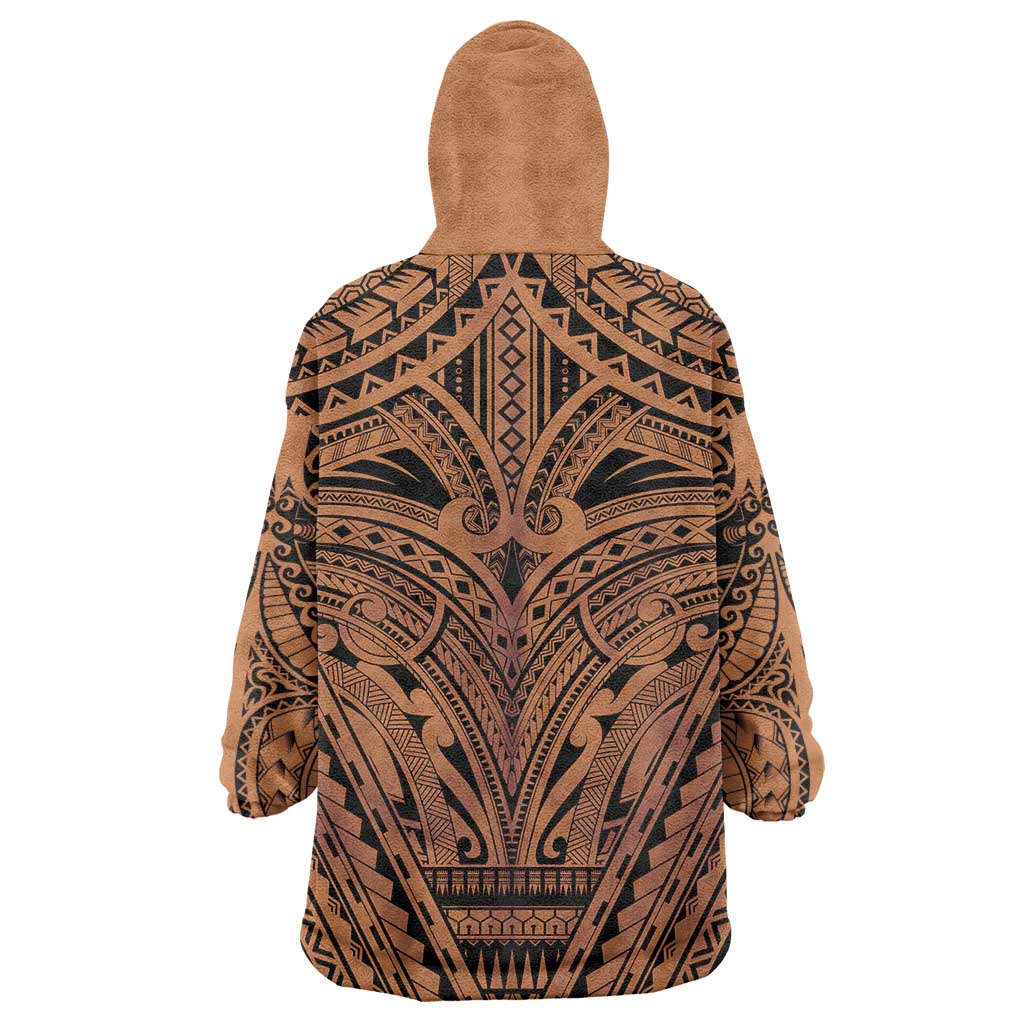 Polynesian Tattoo Inspired Cosplay Costume Wearable Blanket Hoodie Tribal Warrior - Polynesian Pride