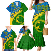 Malampa Day Family Matching Mermaid Dress and Hawaiian Shirt Sand Drawing Vanuatuan Pattern LT05 - Polynesian Pride