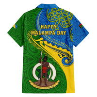 Malampa Day Family Matching Off Shoulder Maxi Dress and Hawaiian Shirt Sand Drawing Vanuatuan Pattern LT05 - Polynesian Pride