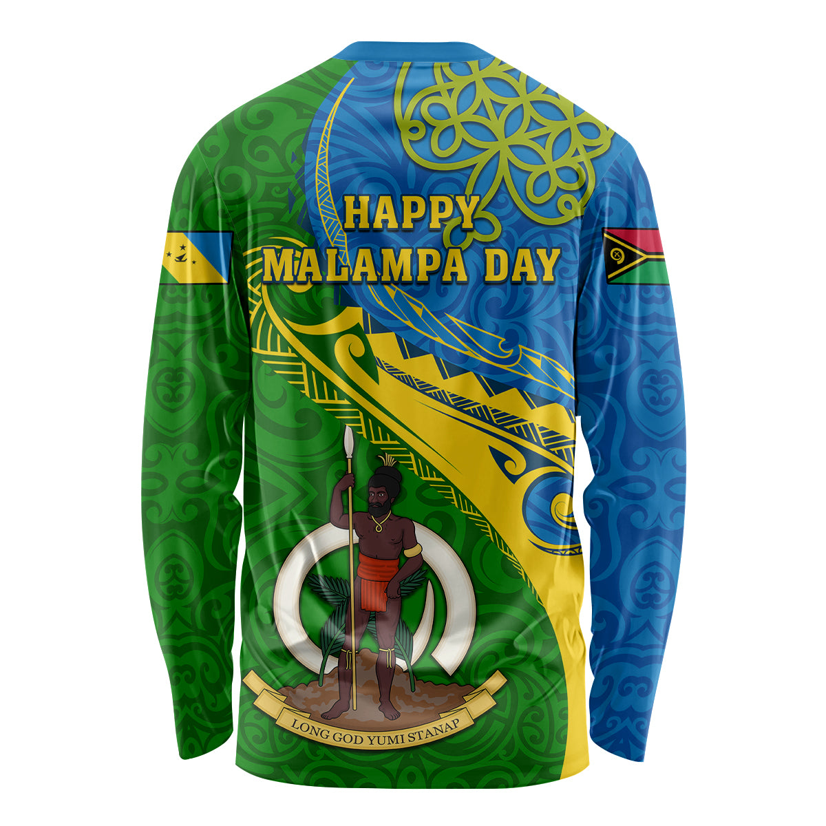Malampa Day Long Sleeve Shirt Sand Drawing Vanuatuan Pattern LT05 - Polynesian Pride