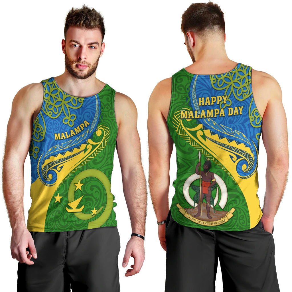 Malampa Day Men Tank Top Sand Drawing Vanuatuan Pattern LT05 - Polynesian Pride