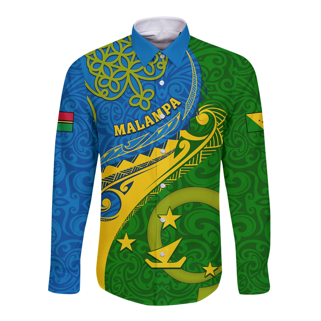 personalized-malampa-day-long-sleeve-button-shirt-sand-drawing-vanuatuan-pattern