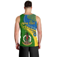 Personalized Malampa Day Men Tank Top Sand Drawing Vanuatuan Pattern LT05 - Polynesian Pride