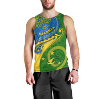 Personalized Malampa Day Men Tank Top Sand Drawing Vanuatuan Pattern LT05 - Polynesian Pride