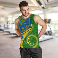 Personalized Malampa Day Men Tank Top Sand Drawing Vanuatuan Pattern LT05 - Polynesian Pride