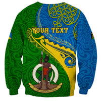 Personalized Malampa Day Sweatshirt Sand Drawing Vanuatuan Pattern LT05 - Polynesian Pride
