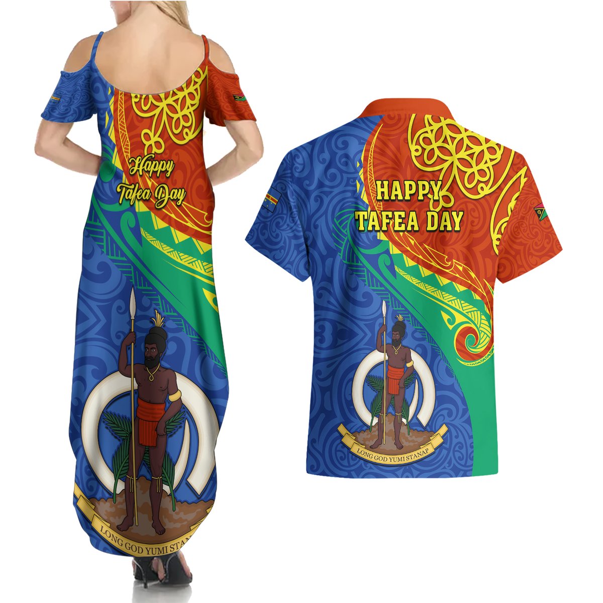 tafea-day-couples-matching-summer-maxi-dress-and-hawaiian-shirt-sand-drawing-vanuatuan-pattern