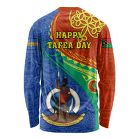Tafea Day Long Sleeve Shirt Sand Drawing Vanuatuan Pattern LT05 - Polynesian Pride