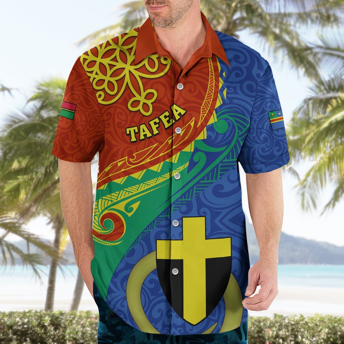 Personalized Tafea Day Hawaiian Shirt Sand Drawing Vanuatuan Pattern LT05 - Polynesian Pride