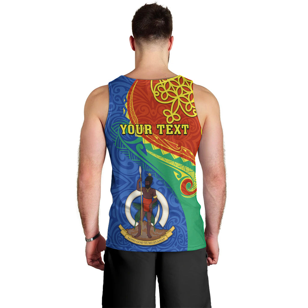 Personalized Tafea Day Men Tank Top Sand Drawing Vanuatuan Pattern LT05 - Polynesian Pride