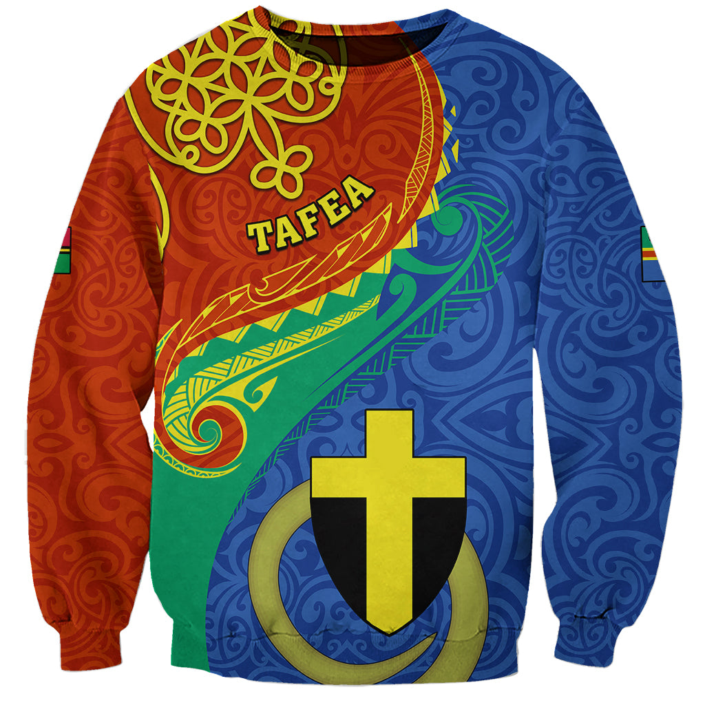 Personalized Tafea Day Sweatshirt Sand Drawing Vanuatuan Pattern LT05 Unisex Blue - Polynesian Pride