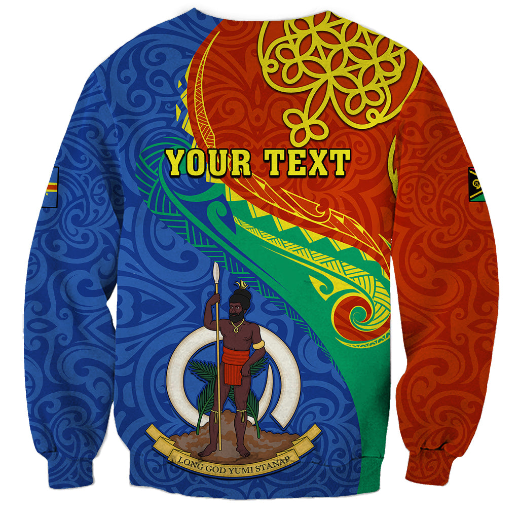 Personalized Tafea Day Sweatshirt Sand Drawing Vanuatuan Pattern LT05 - Polynesian Pride