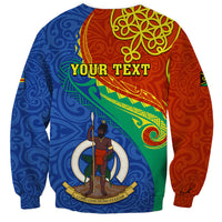 Personalized Tafea Day Sweatshirt Sand Drawing Vanuatuan Pattern LT05 - Polynesian Pride