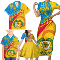 Torba Day Family Matching Short Sleeve Bodycon Dress and Hawaiian Shirt Sand Drawing Vanuatuan Pattern LT05 - Polynesian Pride