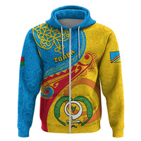 Torba Day Hoodie Sand Drawing Vanuatuan Pattern LT05 Zip Hoodie Yellow - Polynesian Pride