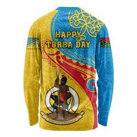 Torba Day Long Sleeve Shirt Sand Drawing Vanuatuan Pattern LT05 - Polynesian Pride