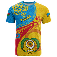 Torba Day T Shirt Sand Drawing Vanuatuan Pattern LT05 Yellow - Polynesian Pride