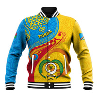 Personalized Torba Day Baseball Jacket Sand Drawing Vanuatuan Pattern LT05 Unisex Yellow - Polynesian Pride
