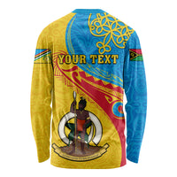 Personalized Torba Day Long Sleeve Shirt Sand Drawing Vanuatuan Pattern LT05 - Polynesian Pride