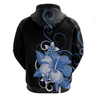 Hawaii Makahiki Kanaka Maoli Hoodie Blue Hibiscus Floral Vibes LT05 - Polynesian Pride
