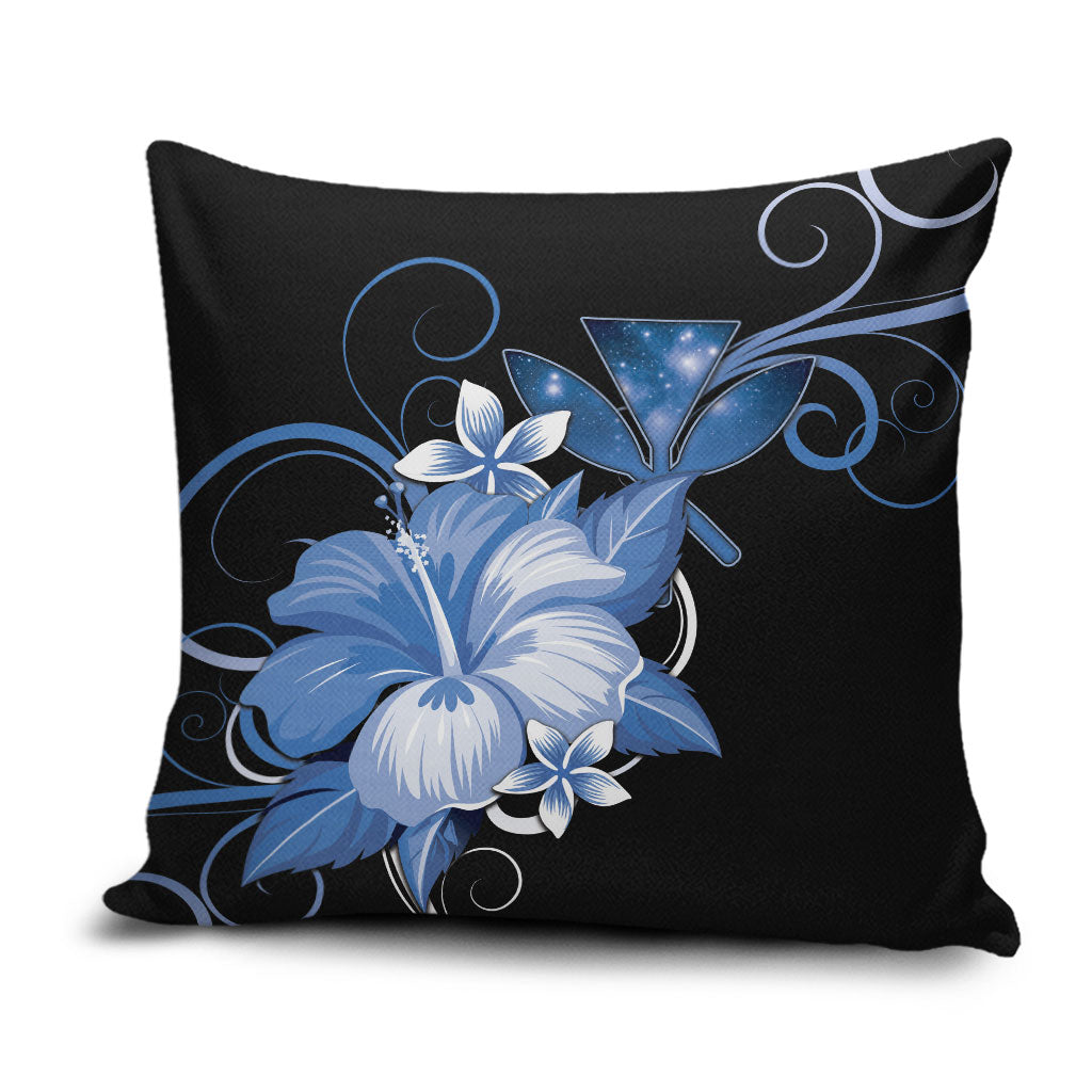 Hawaii Makahiki Kanaka Maoli Pillow Cover Blue Hibiscus Floral Vibes LT05 Blue - Polynesian Pride