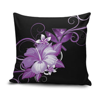 Hawaii Makahiki Kanaka Maoli Pillow Cover Purple Hibiscus Floral Vibes LT05 Purple - Polynesian Pride