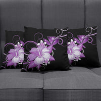 Hawaii Makahiki Kanaka Maoli Pillow Cover Purple Hibiscus Floral Vibes LT05 - Polynesian Pride