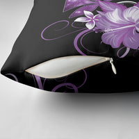Hawaii Makahiki Kanaka Maoli Pillow Cover Purple Hibiscus Floral Vibes LT05 - Polynesian Pride
